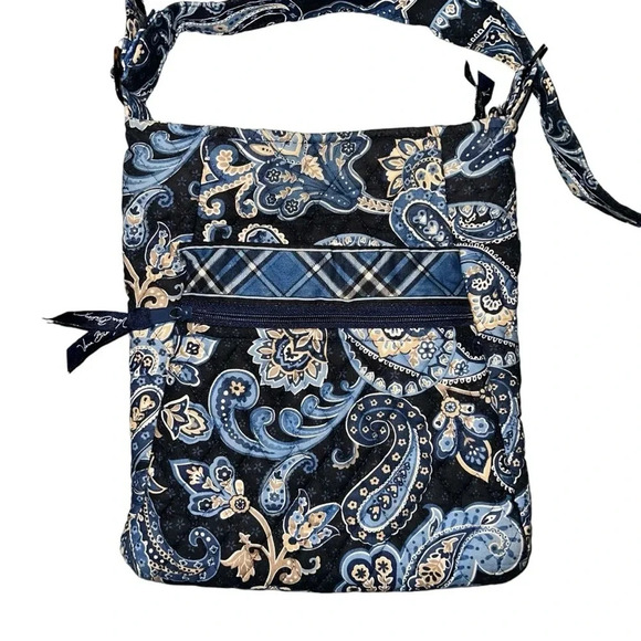 Vera Bradley Weekend Bag Made in USA Windsor Blue Paisley Quilted Purse - Picture 1 of 8